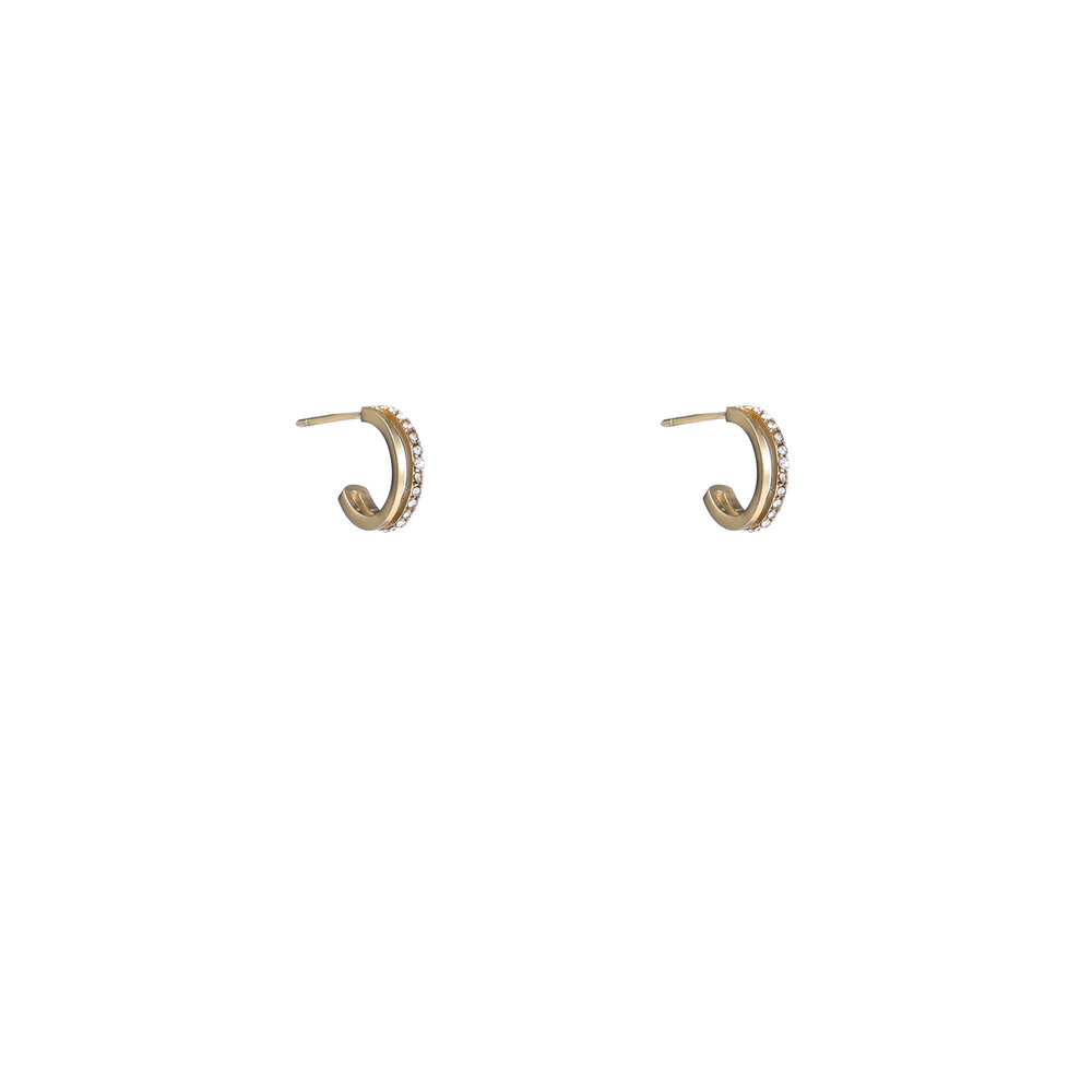 Sparkle Half Hoops - Gold