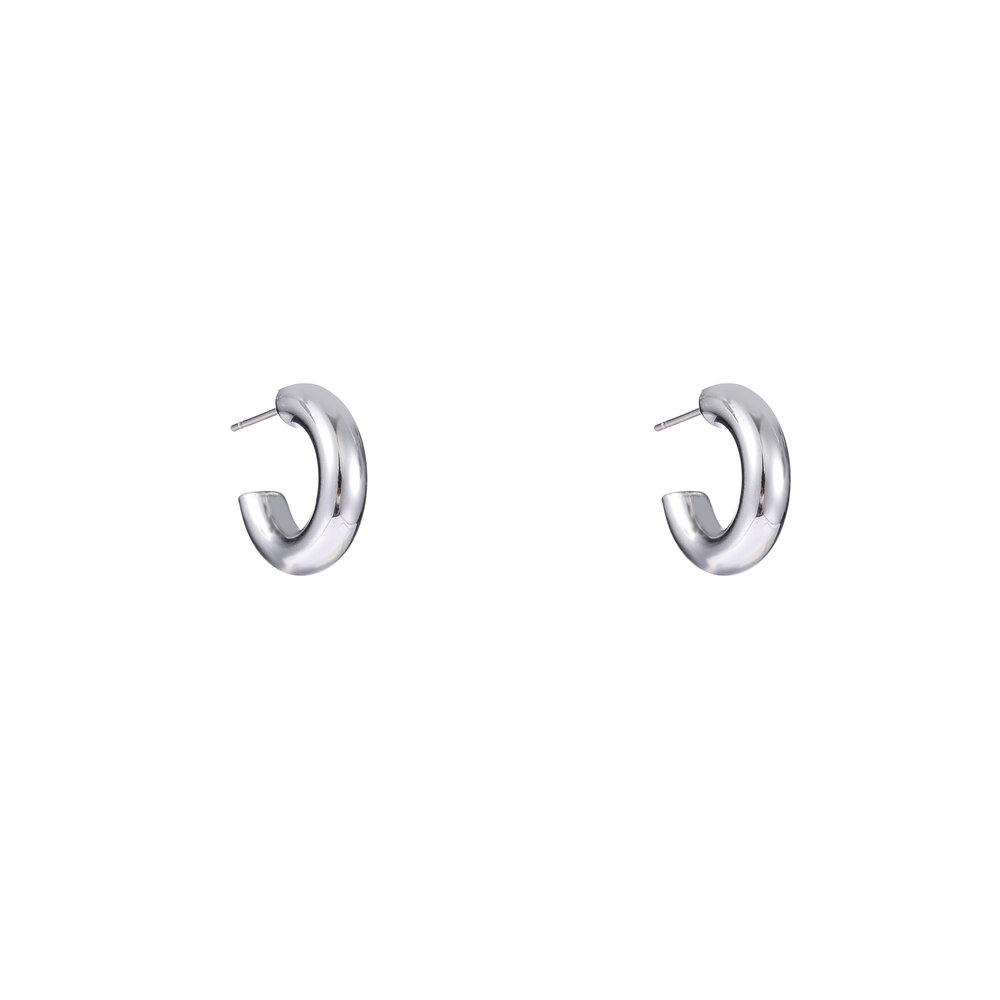 Chunky Hoops - Silver