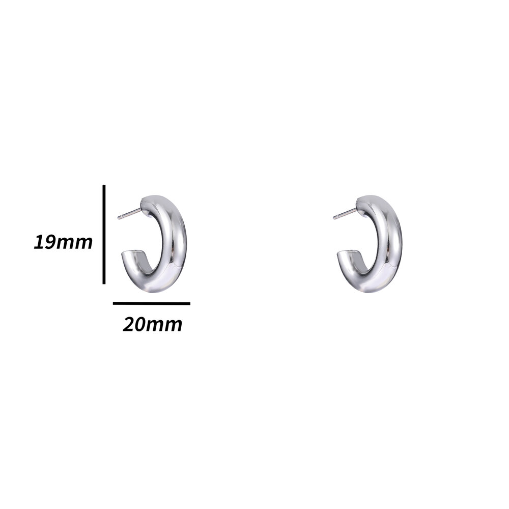 Chunky Hoops - Silver