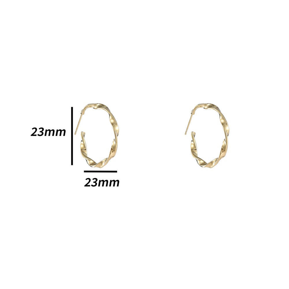 Twisted Hoops - Gold