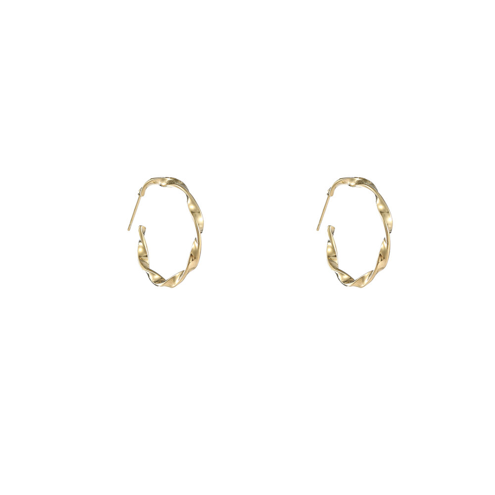 Twisted Hoops - Gold