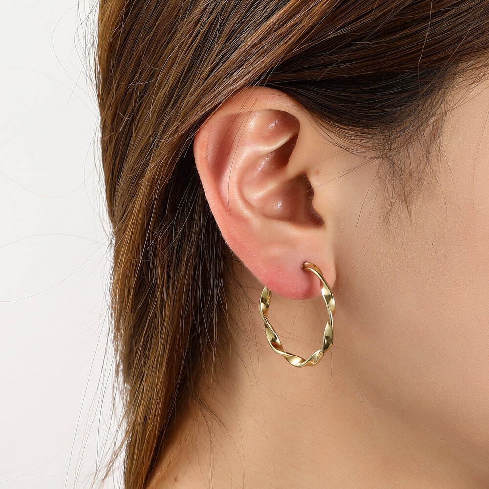 Twisted Hoops - Gold