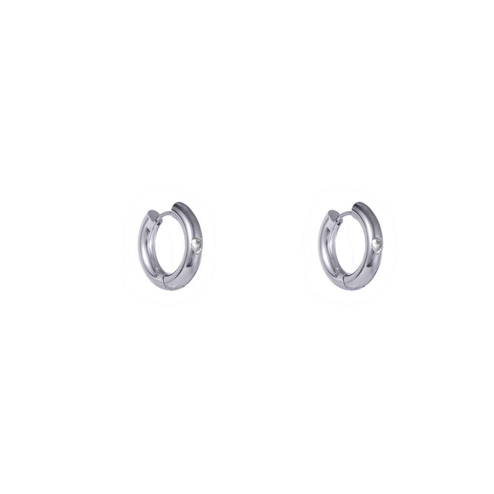 Sparkle Hoops - Silver