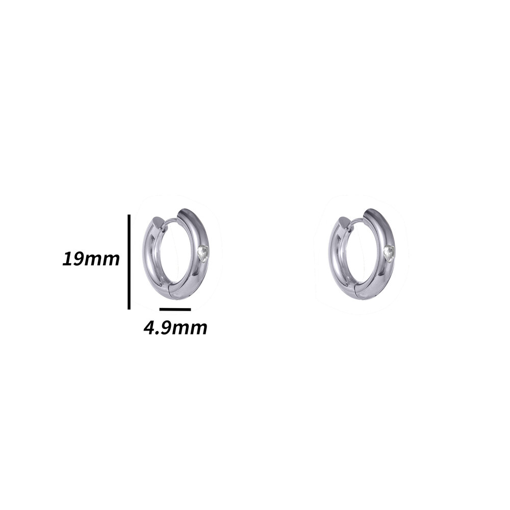 Sparkle Hoops - Silver