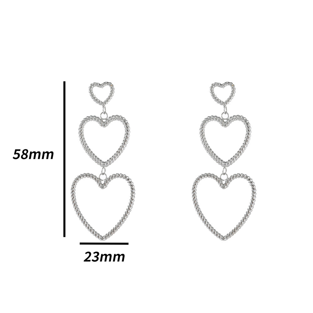 Triple Hearts - Silver