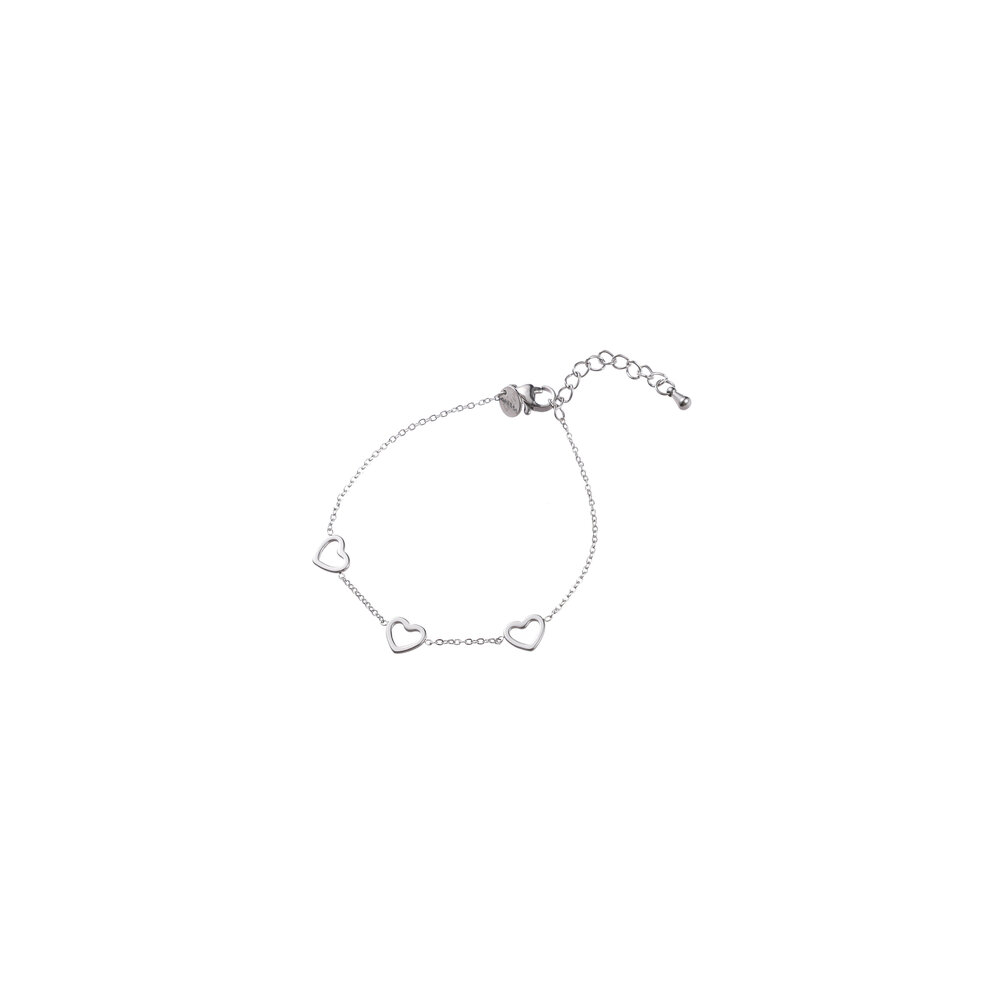 Triple Heart Bracelet - Silver