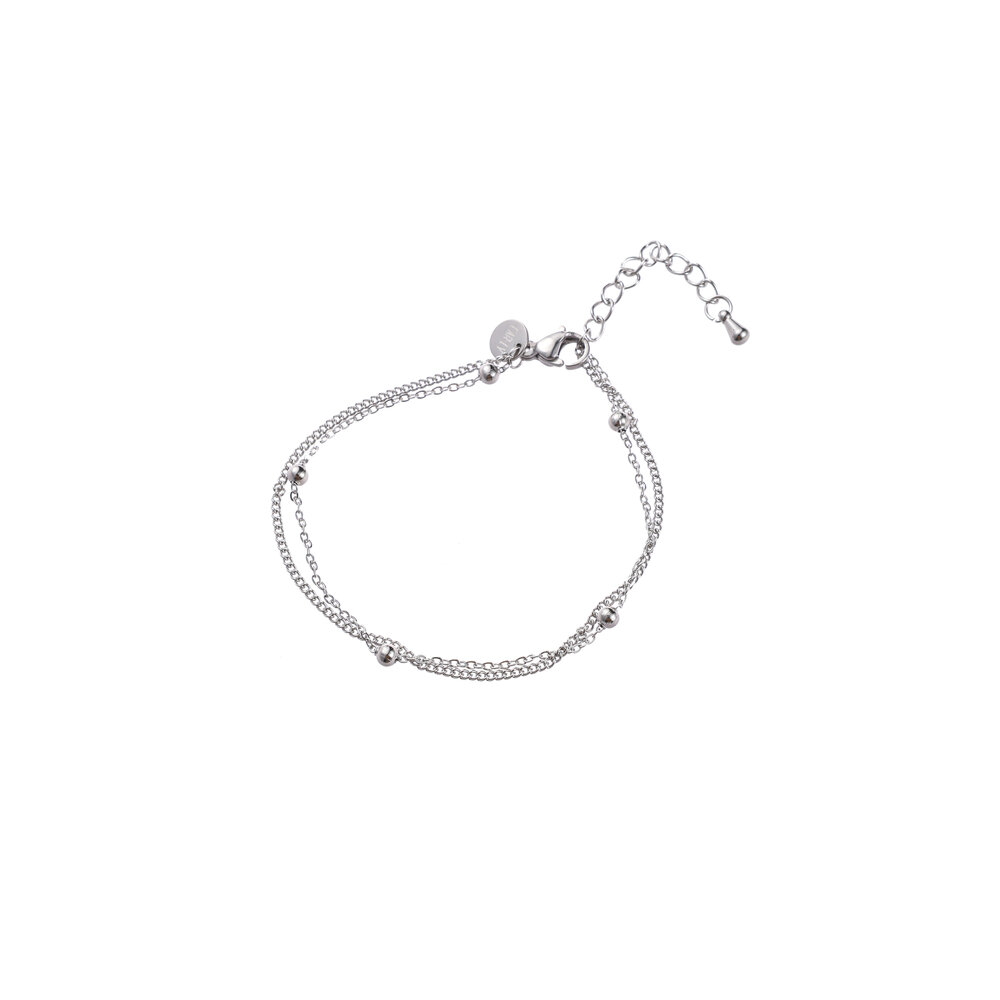 Double Chain Bracelet - Silver