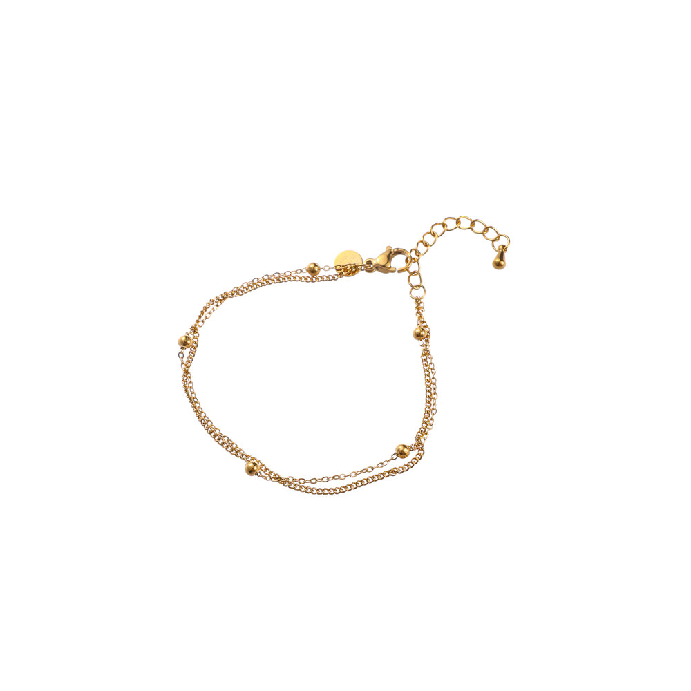Double Chain Bracelet - Gold