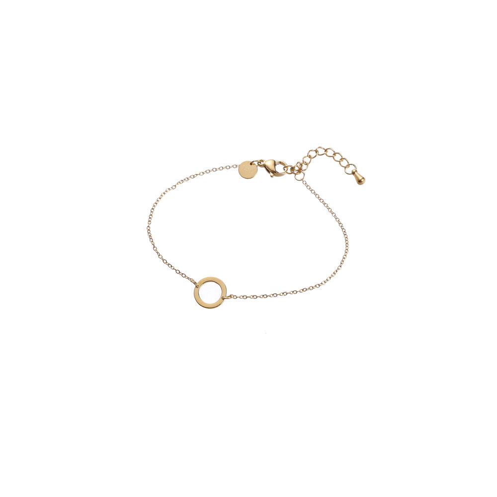 Minimal Circle Bracelet - Gold