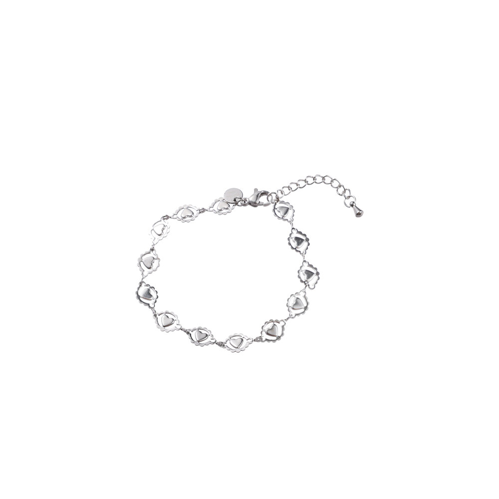 Hearts in Bloom Bracelet - Silver