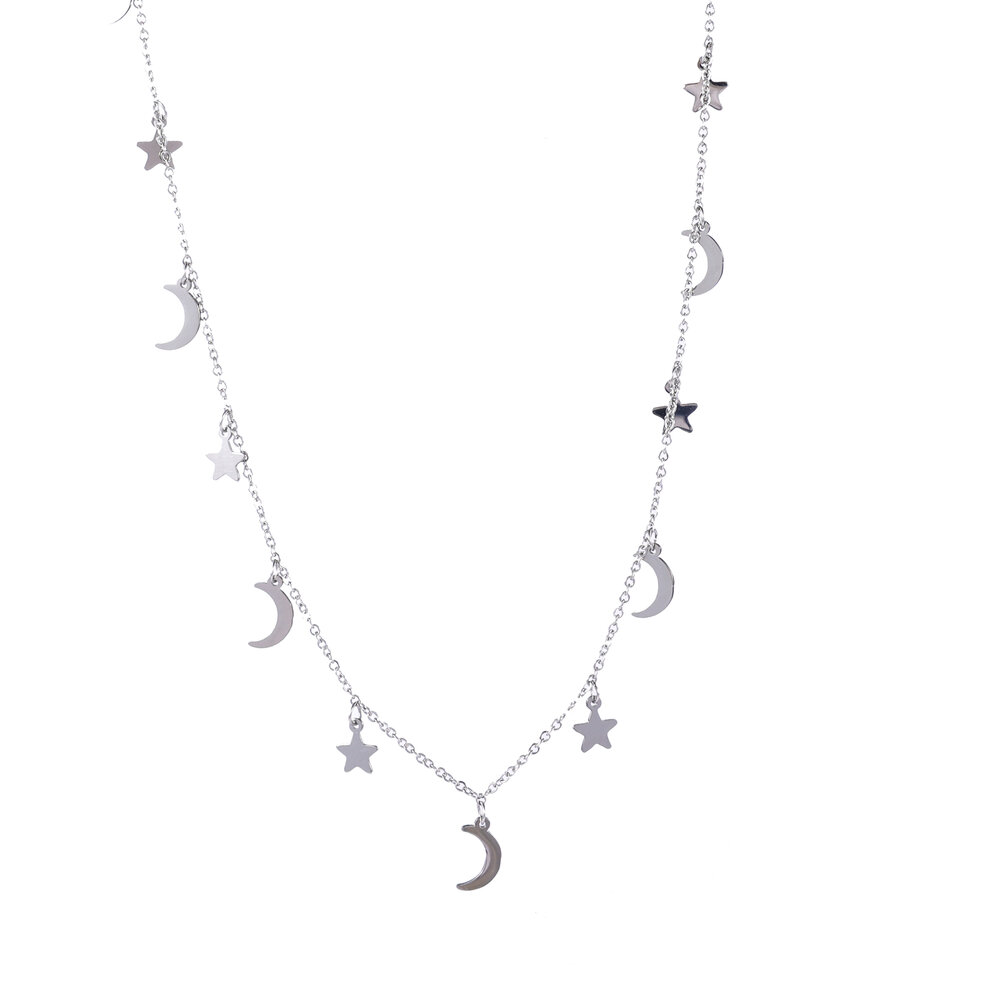 Celestial Charms Necklace - Silver