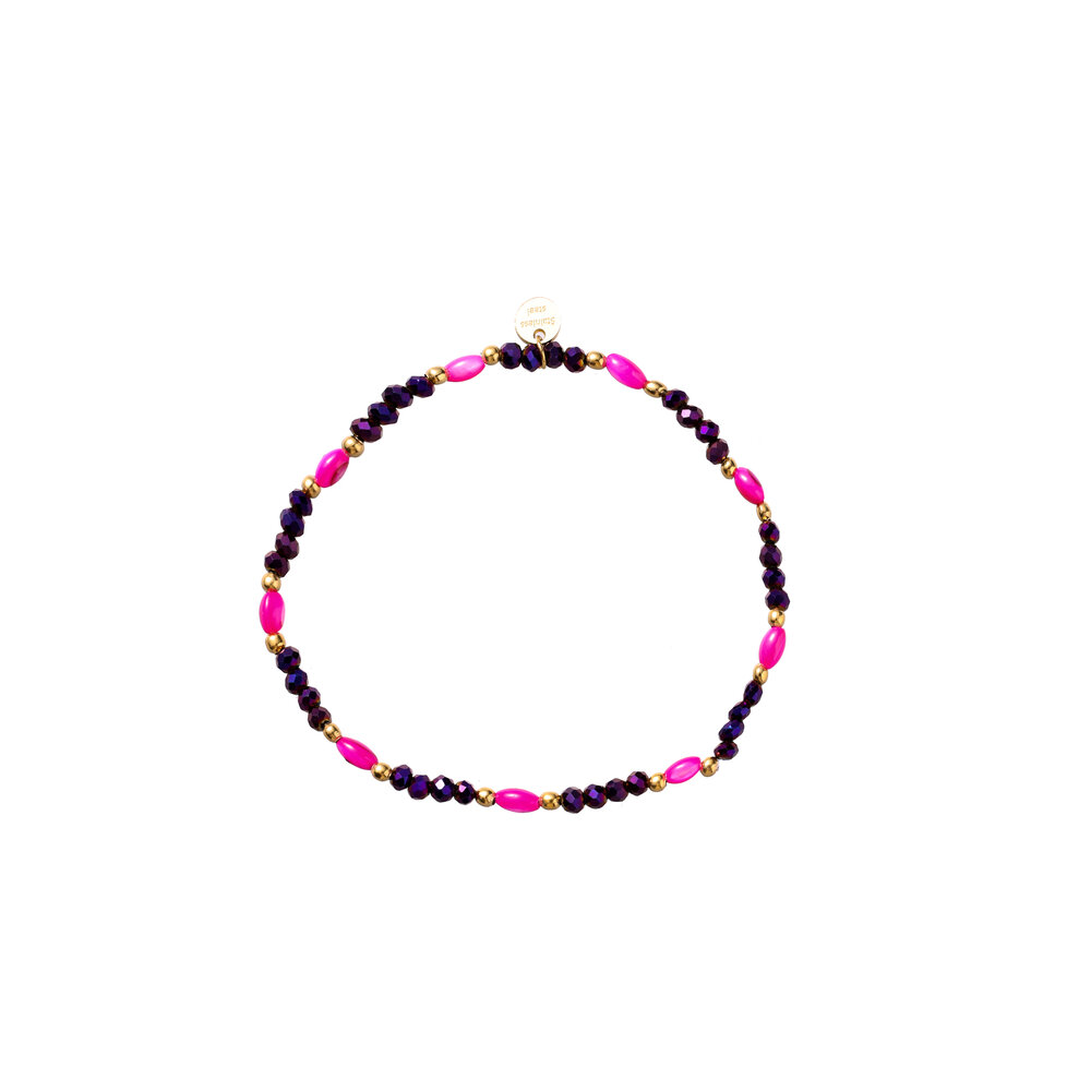 Mystic Beads Bracelet - Purple and Pink