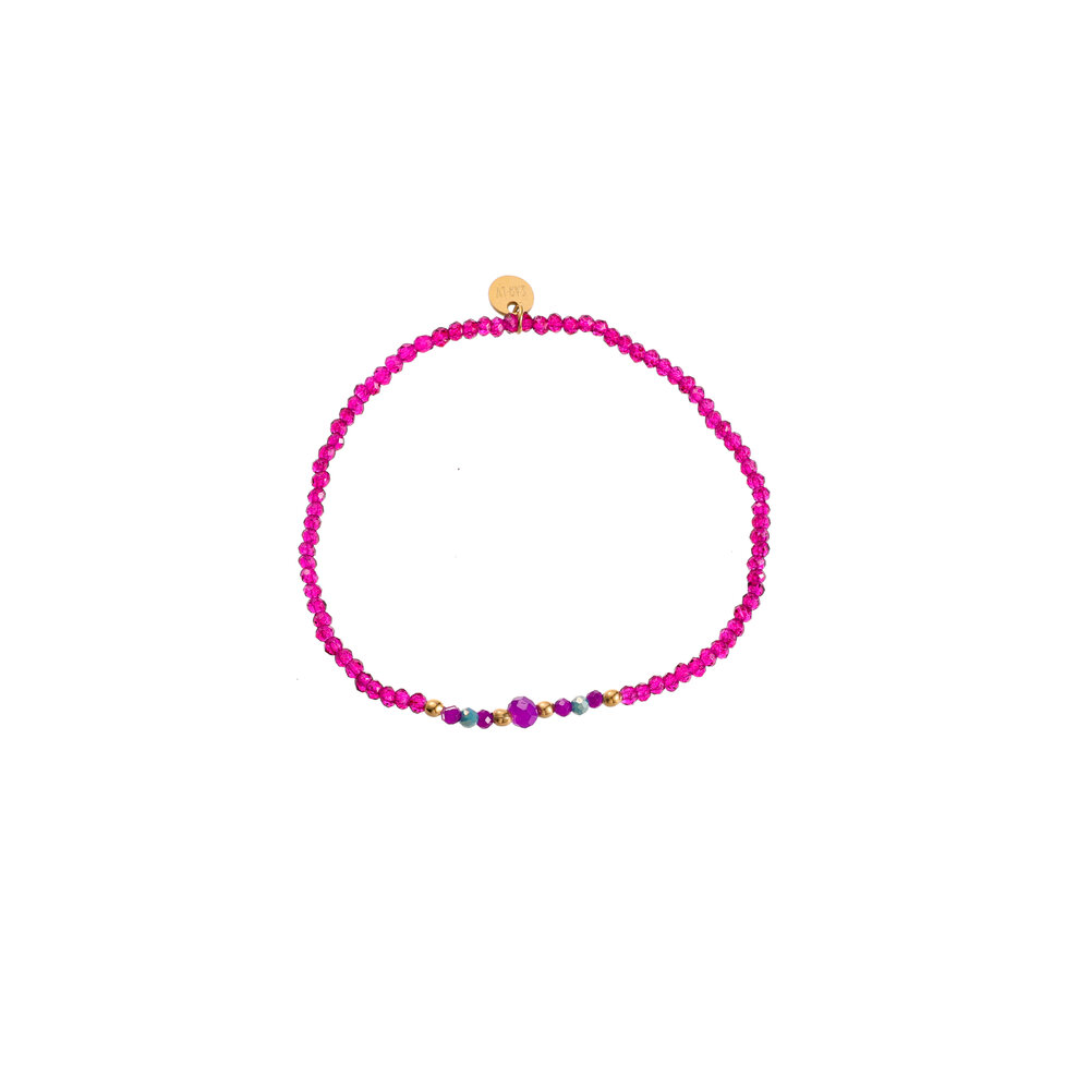 Radiance Beads Bracelet - Purple and Pink