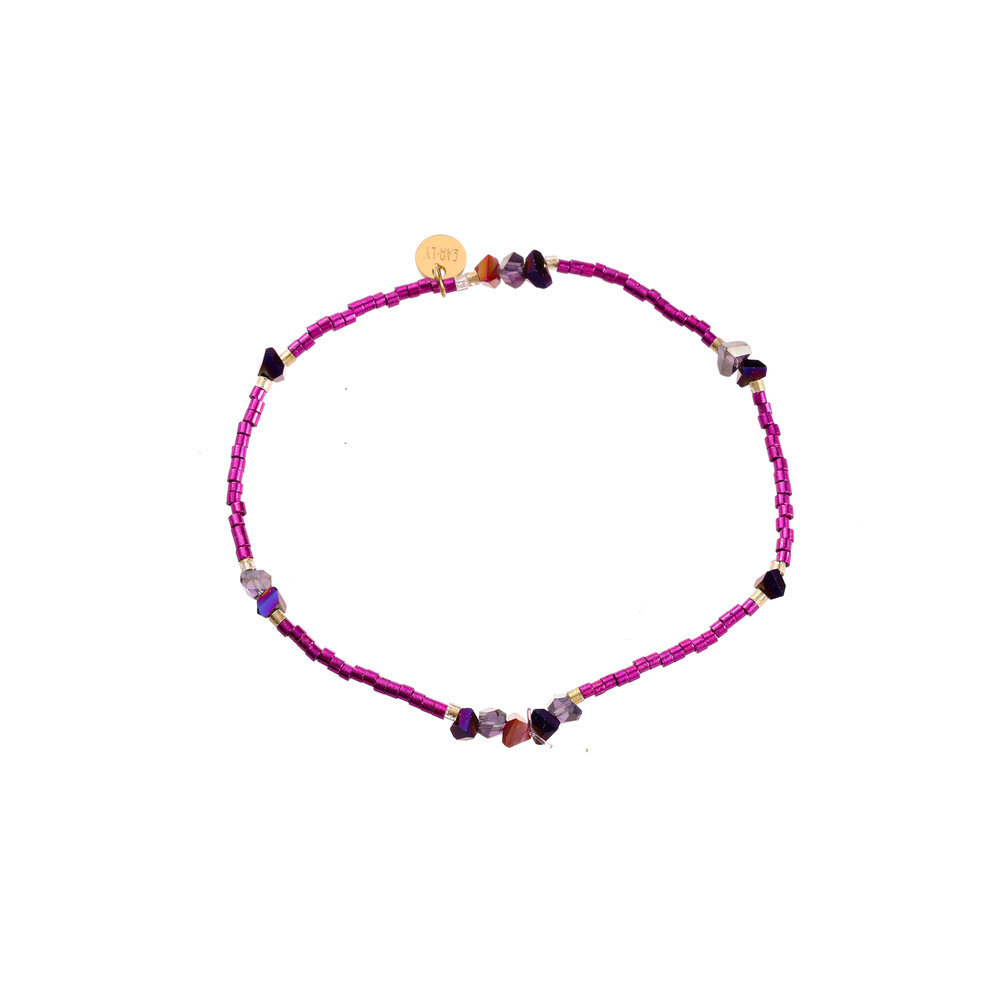 Ethereal Beads Bracelet - Purple and Pink