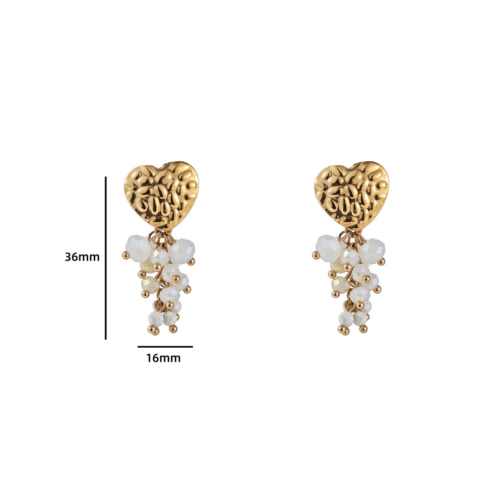 Heart Bunch - Gold and White