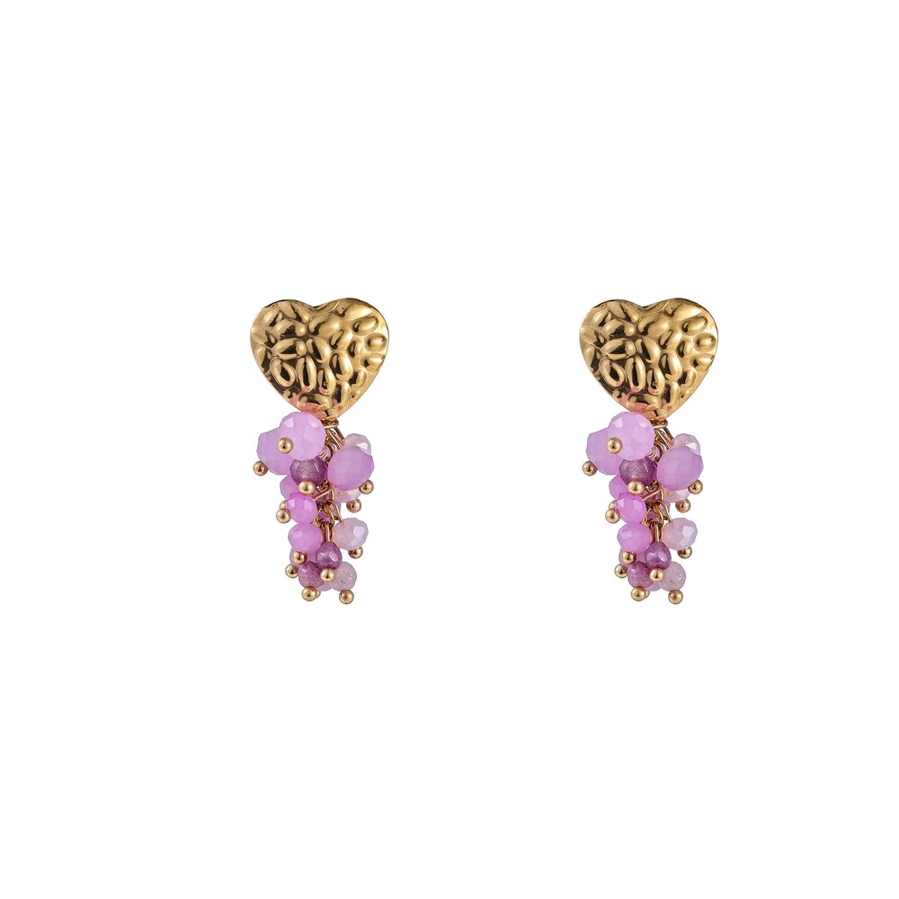Heart Bunch - Gold and Purple