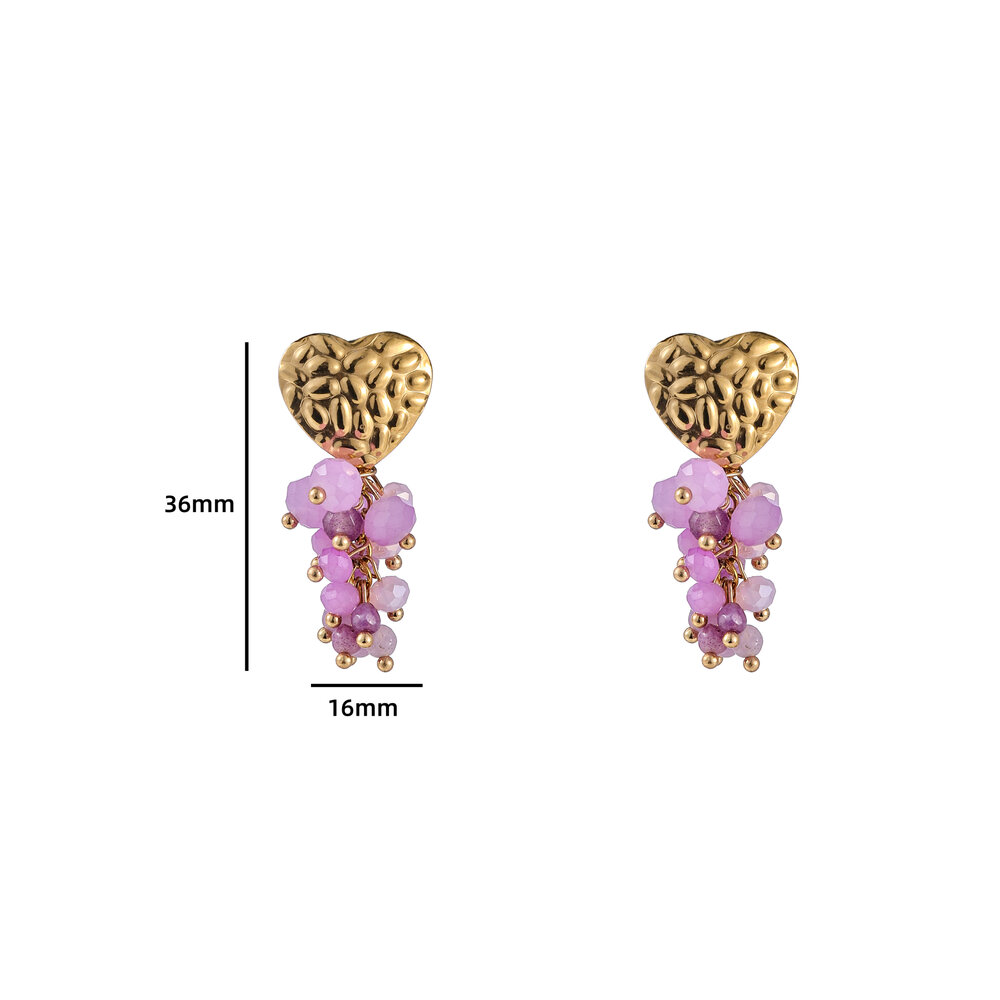 Heart Bunch - Gold and Purple