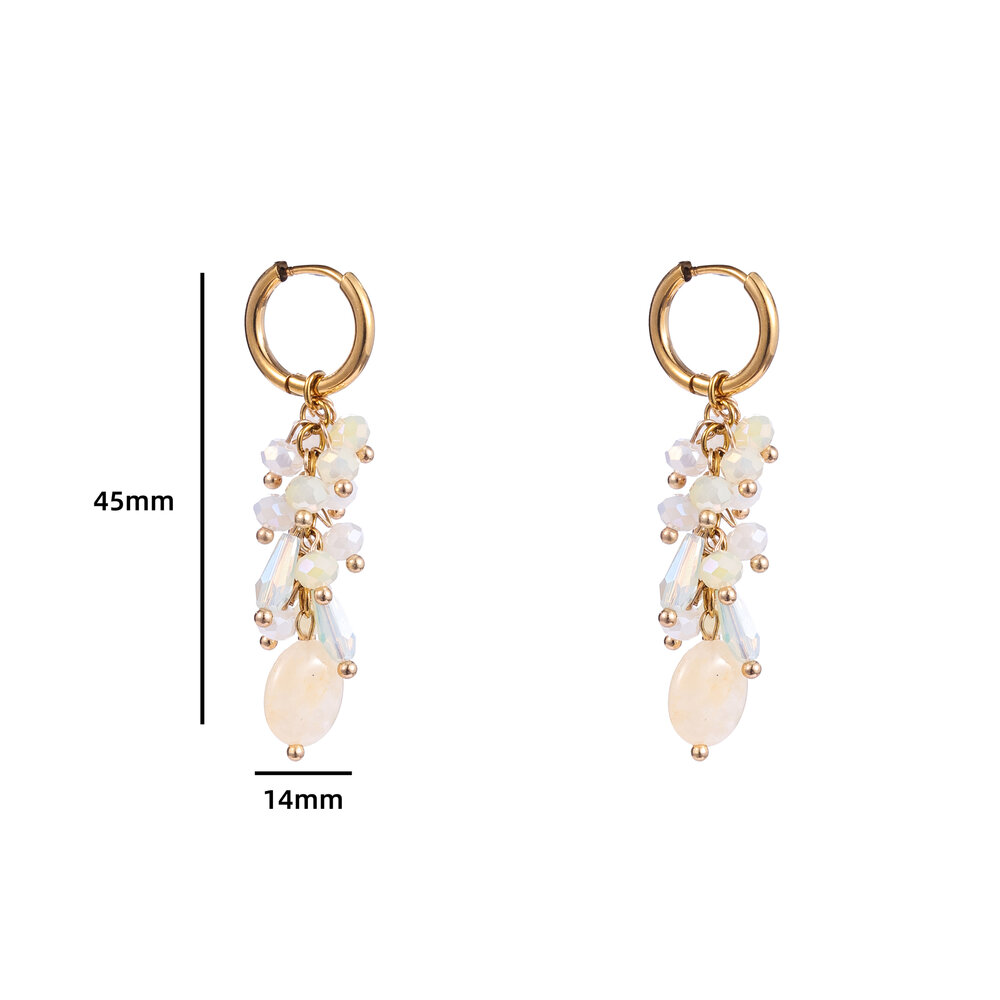 Summer Bunch Hoop - Gold and White