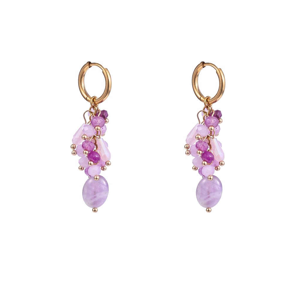 Summer Bunch Hoop - Gold and Purple