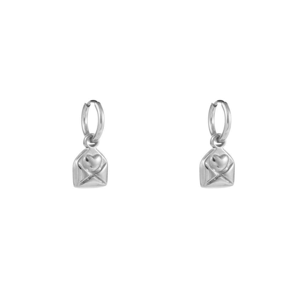 Love Letter Hoop - Silver