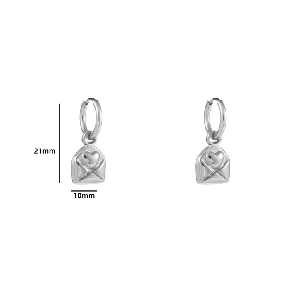 Love Letter Hoop - Silver