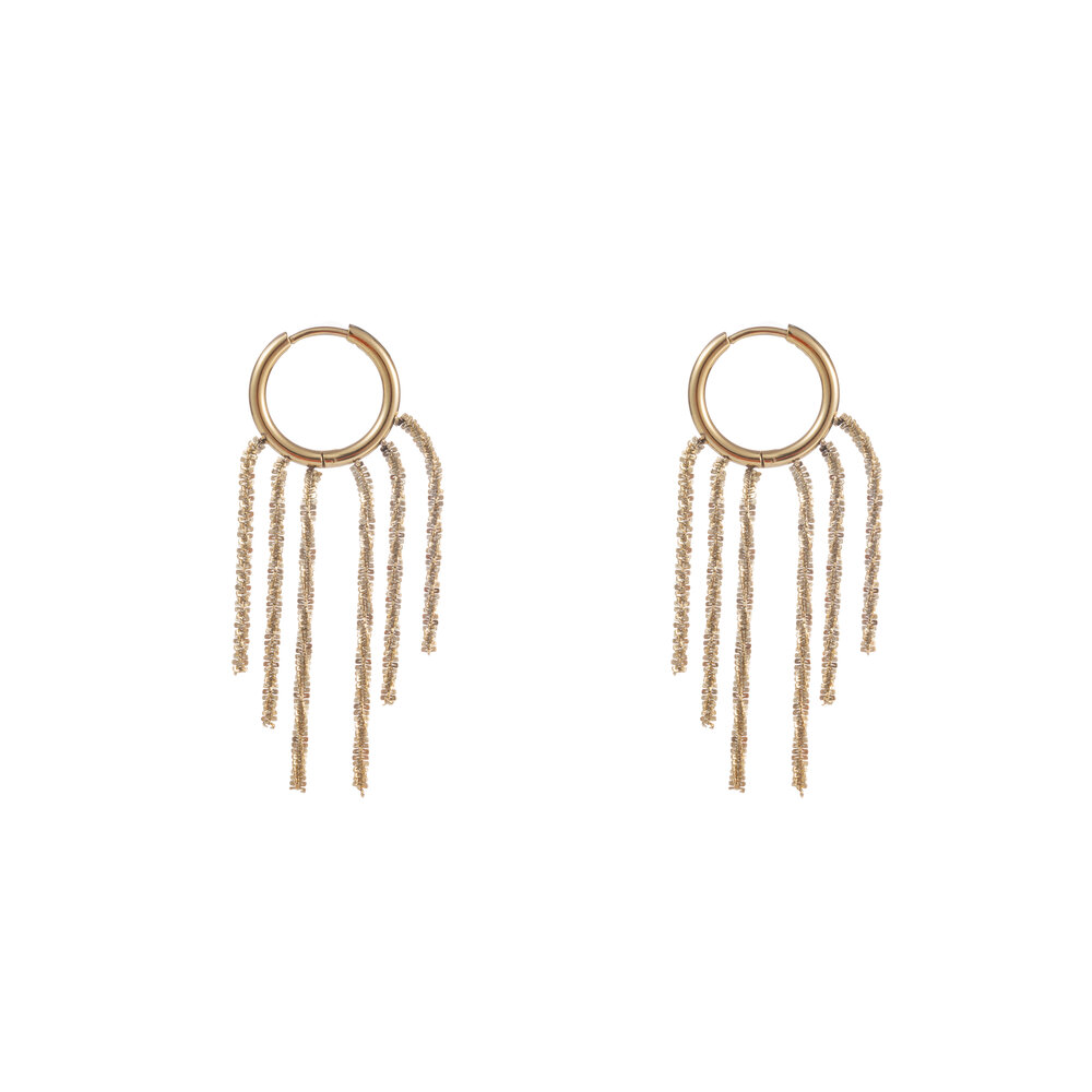 Hoop + 5 Twisted chains - Gold