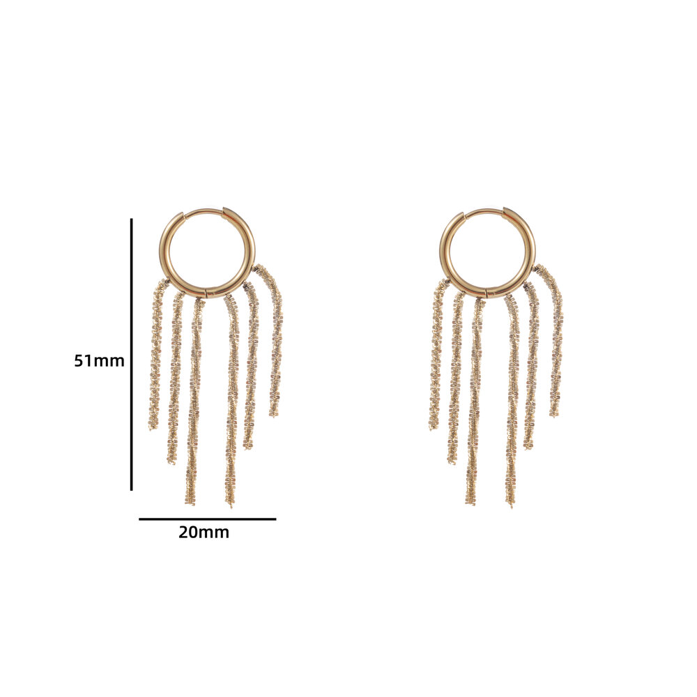 Hoop + 5 Twisted chains - Gold