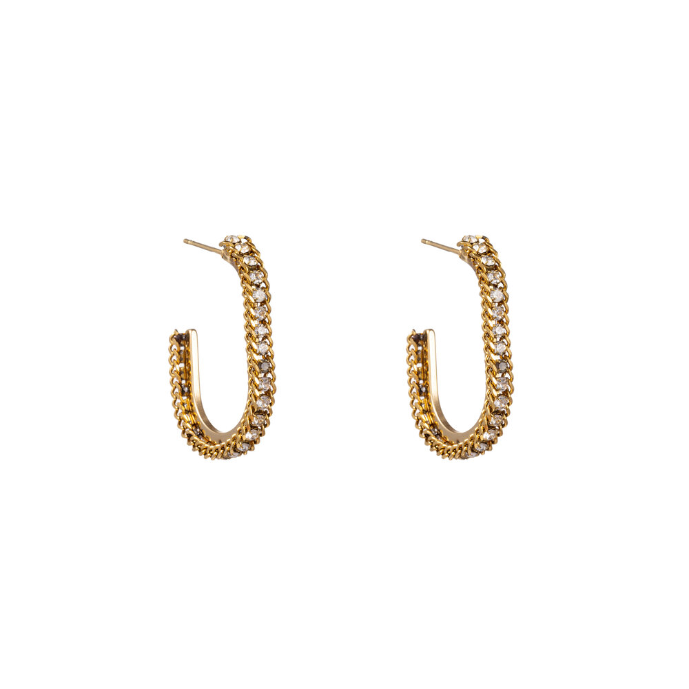 Bedazzeled Hoop - Gold