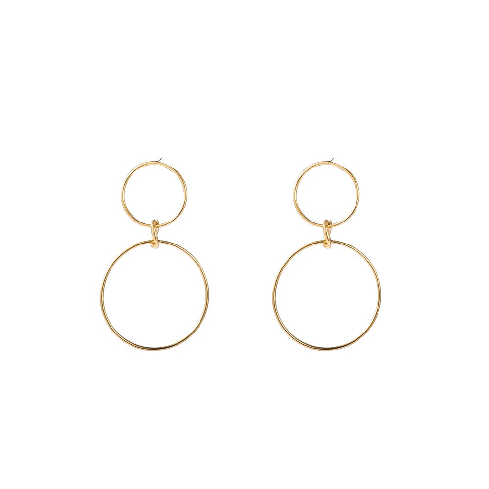 Doubles Rings Dangle - Gold