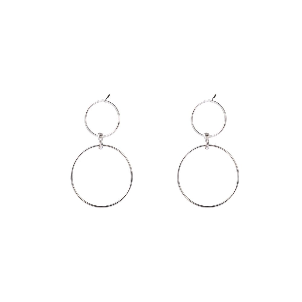 Doubles Rings Dangle - Silver