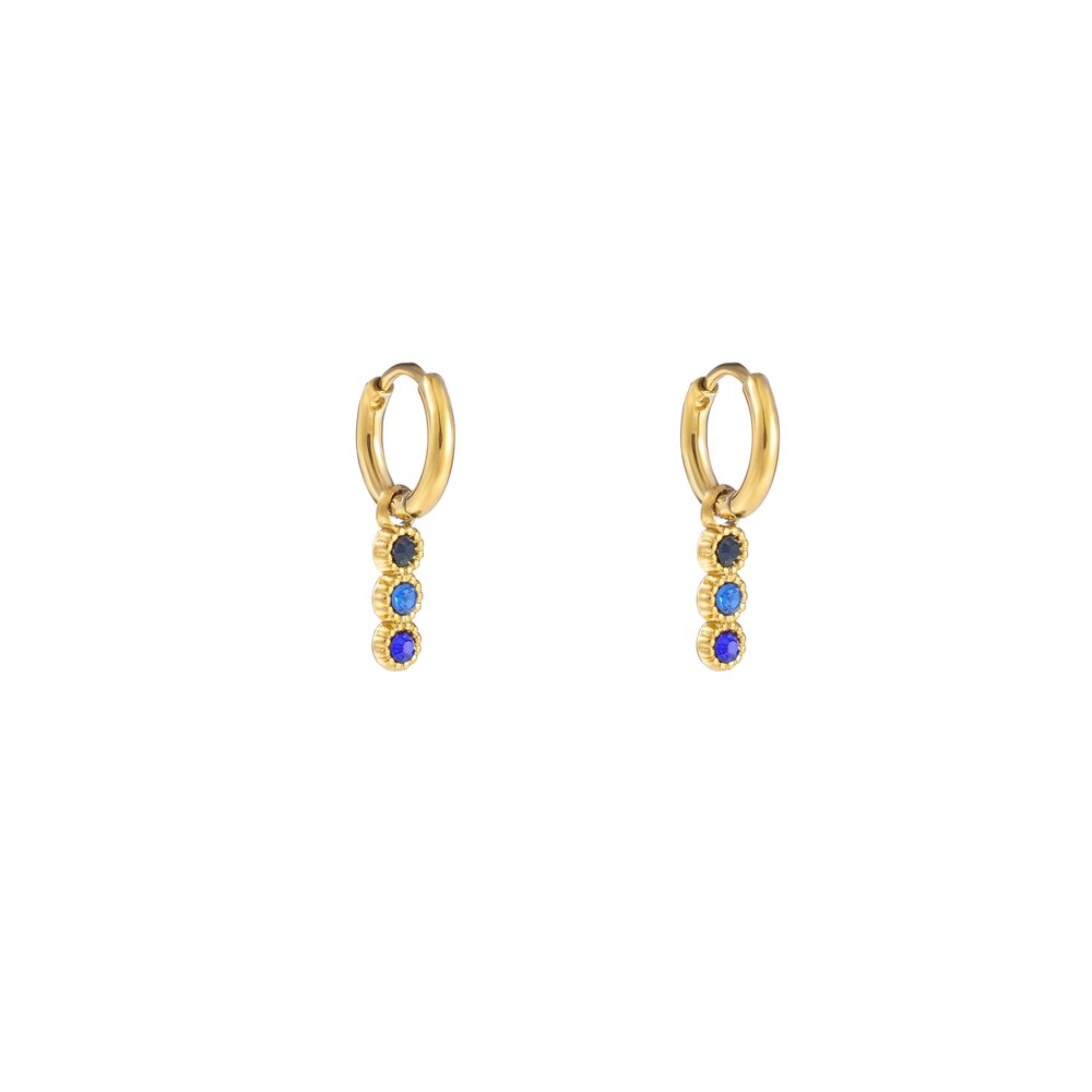 3 in a row Hoop - Gold and Blue