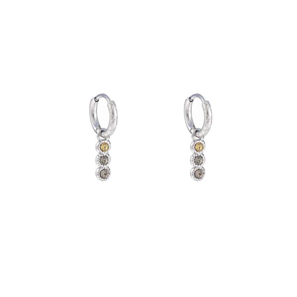 3 in a row Hoop - Silver and Terra
