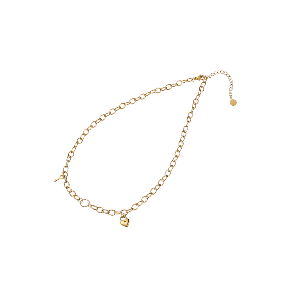 Locked in Love Necklace - Gold