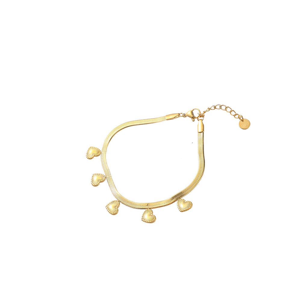 Shell Heart Bracelet &ndash; Gold