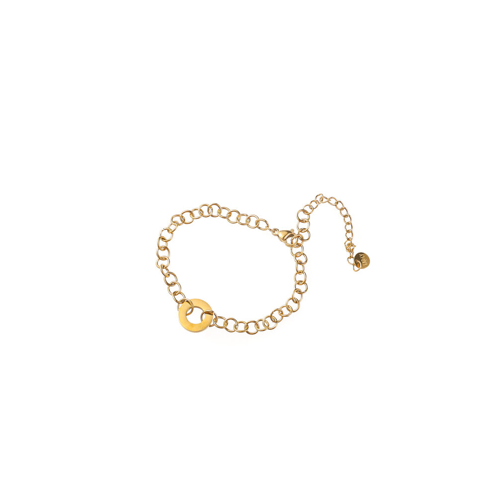 Circle Link Bracelet &ndash; Gold