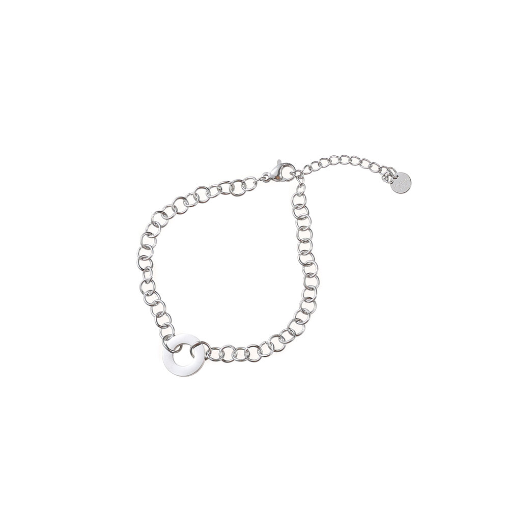 Circle Link Bracelet &ndash; Silver