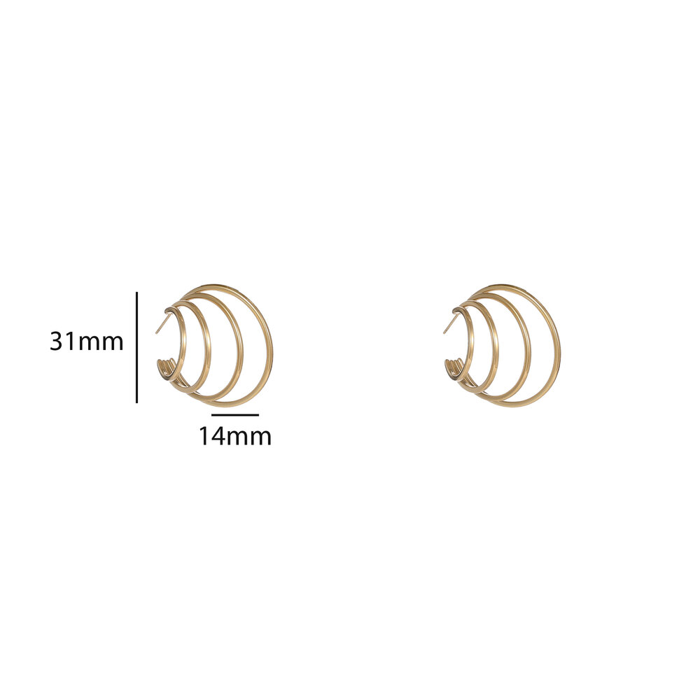 Orbit Hoops &ndash; Gold