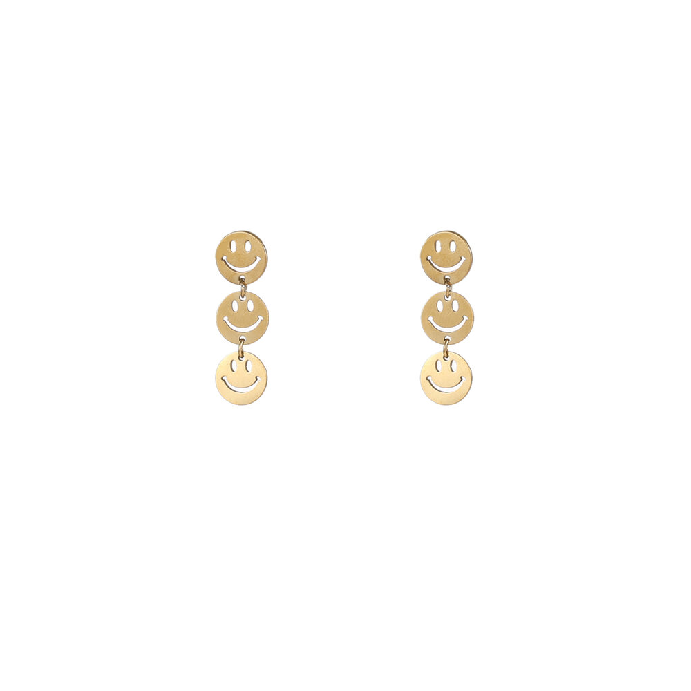 Triple Smiley Drops &ndash; Gold
