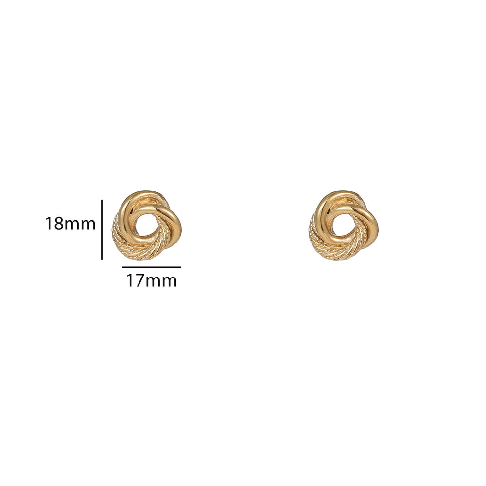 Twist Studs &ndash; Gold