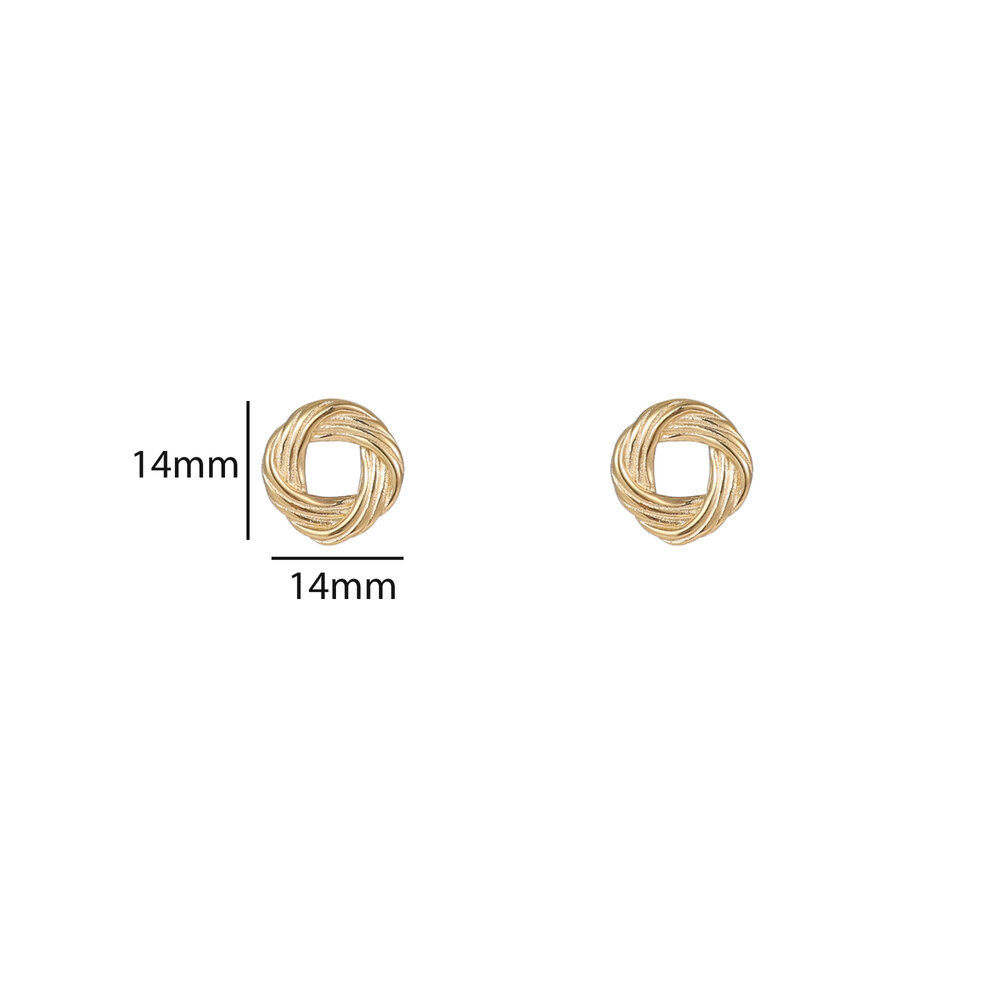 Braided Knot Studs &ndash; Gold