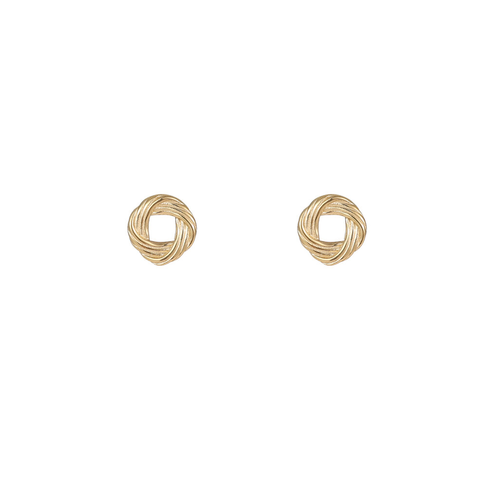 Braided Knot Studs &ndash; Gold