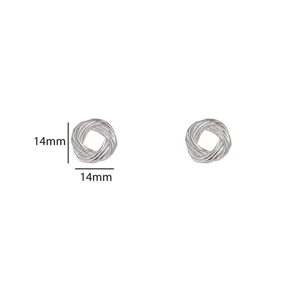 Braided Knot Studs &ndash; Silver