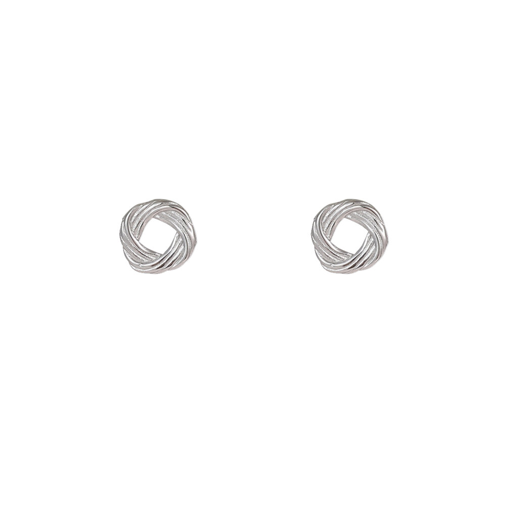 Braided Knot Studs &ndash; Silver