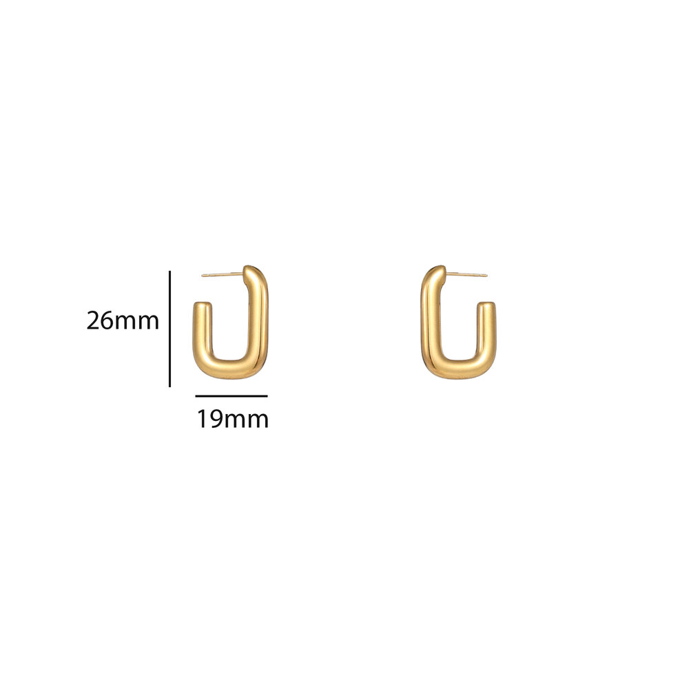 Bold Square Hoops &ndash; Gold