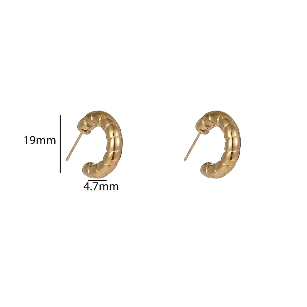 Chunky Twist Hoops &ndash; Gold
