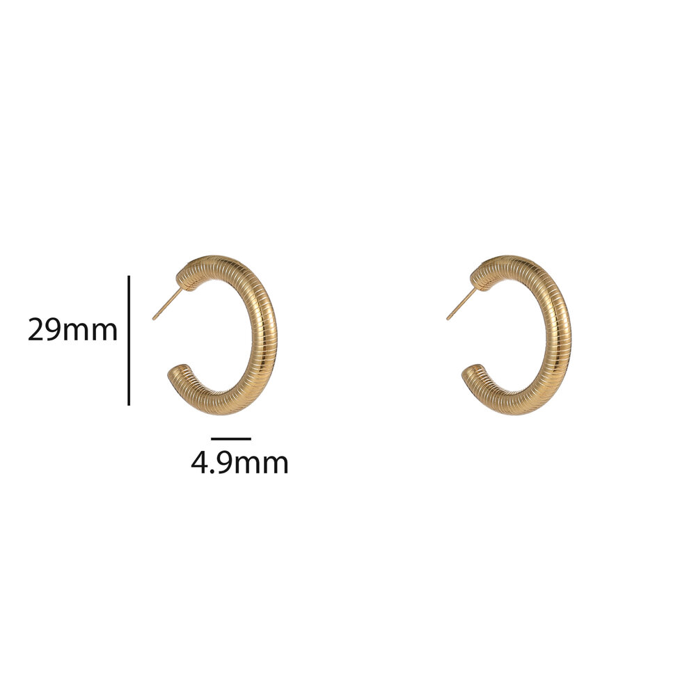Chunky Snake Hoops &ndash; Gold