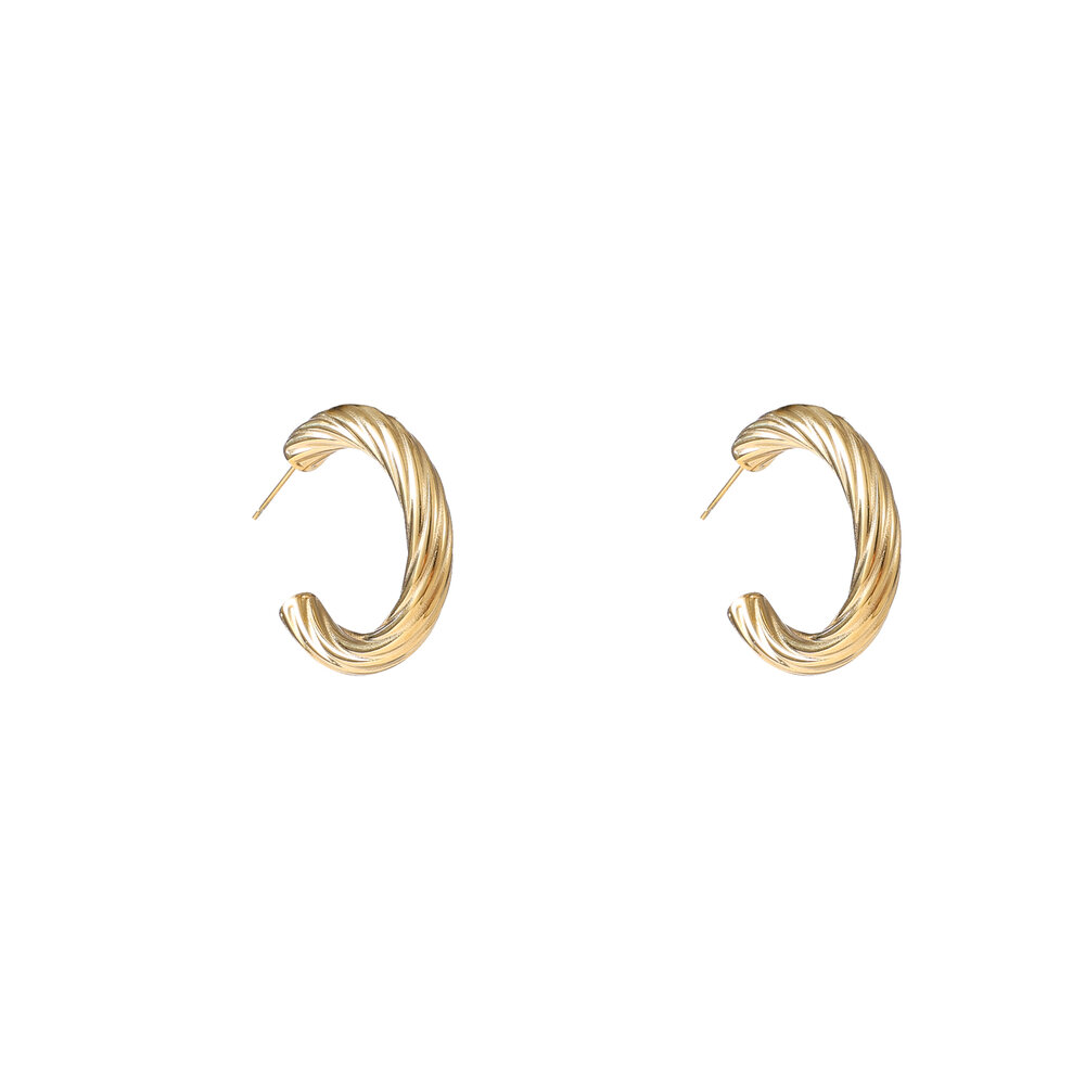 Twist Hoops &ndash; Gold