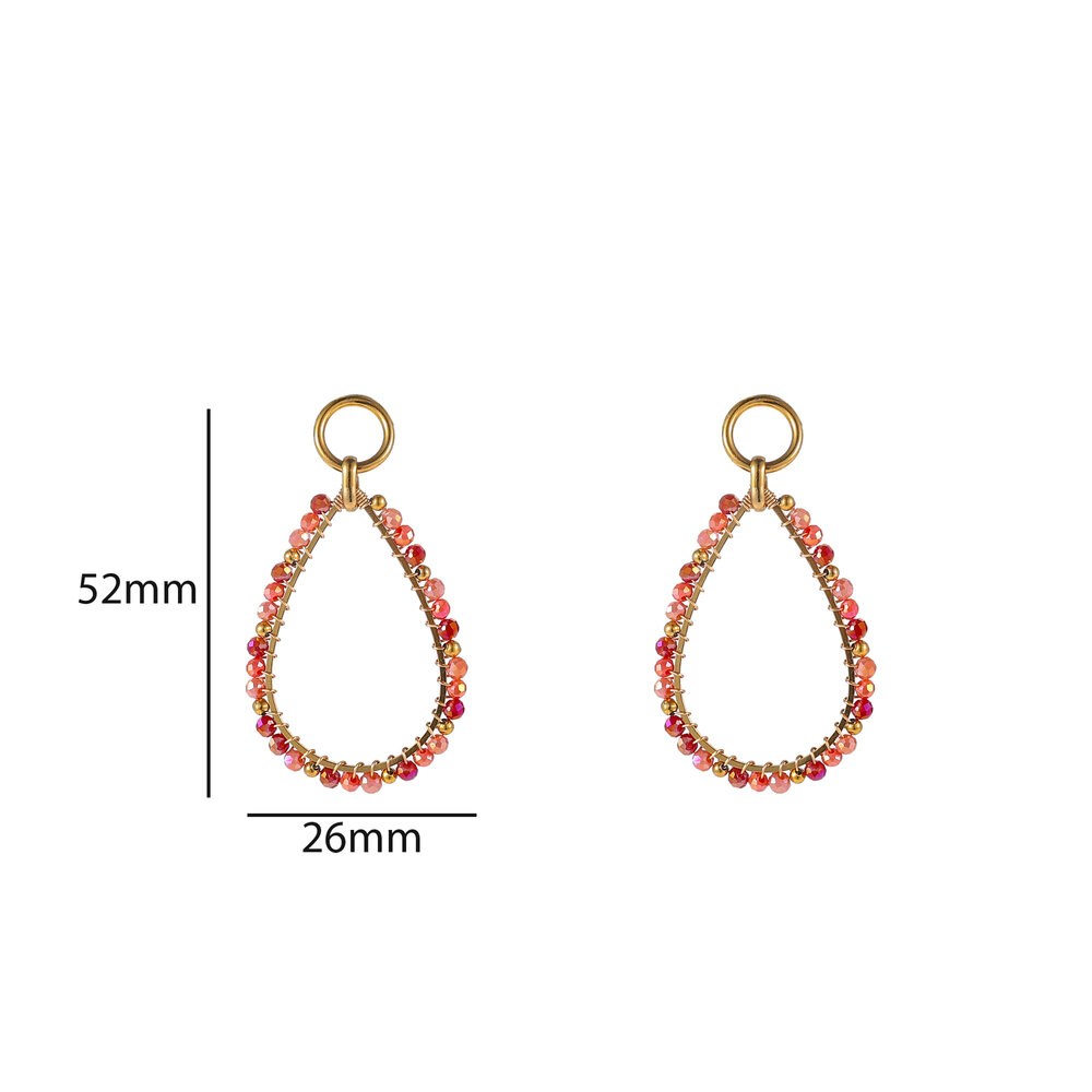 Beaded Teardrops &ndash; Red