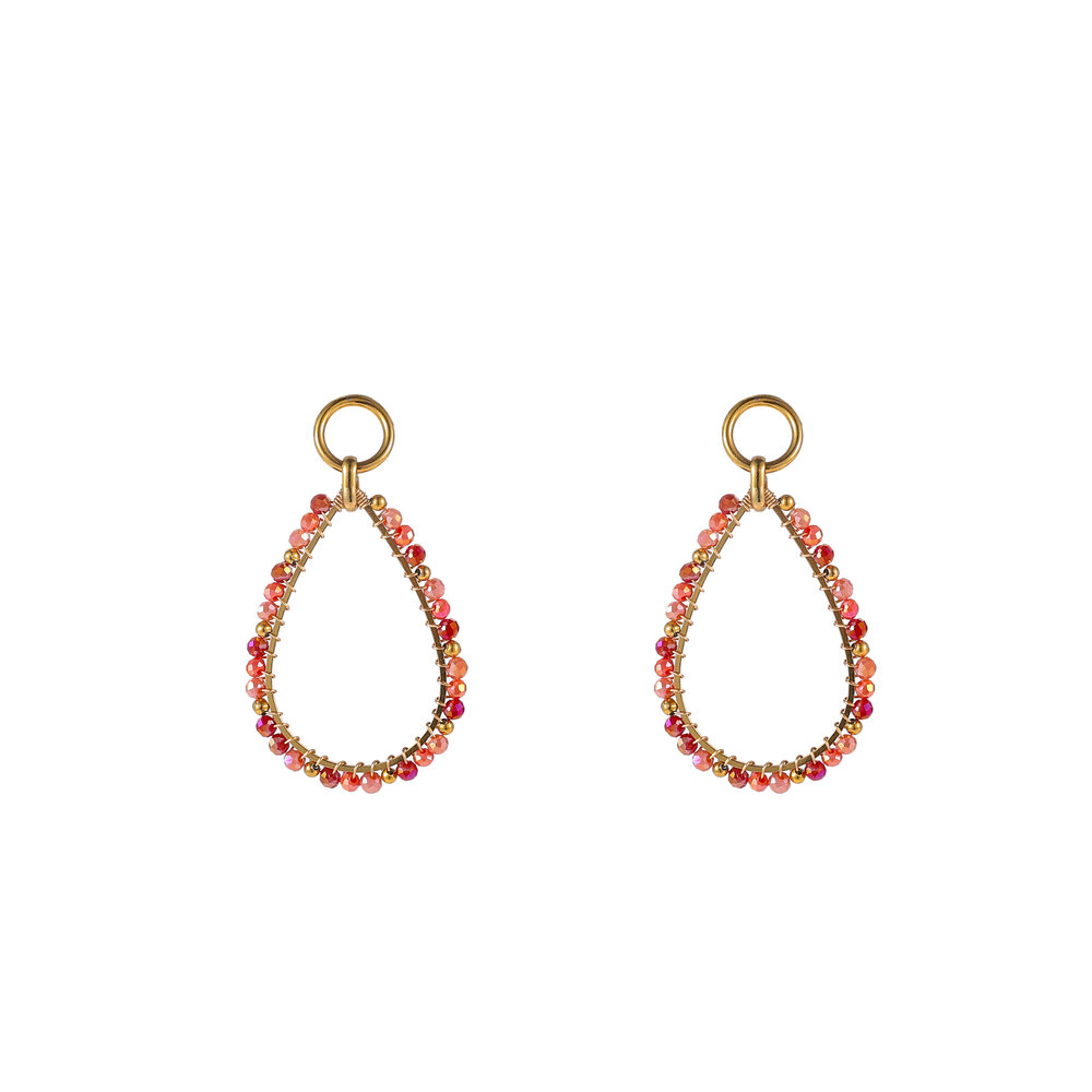 Beaded Teardrops &ndash; Red