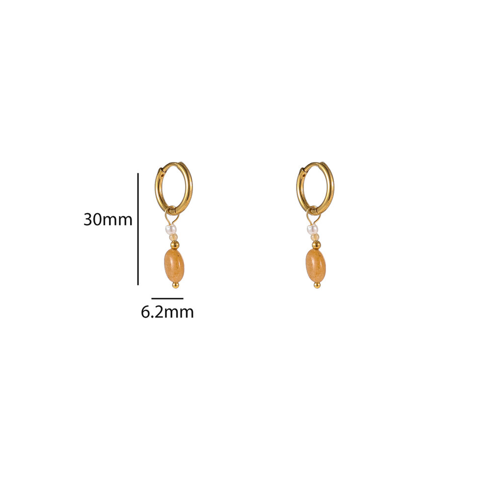 Gem Drop Hoops &ndash; Orange